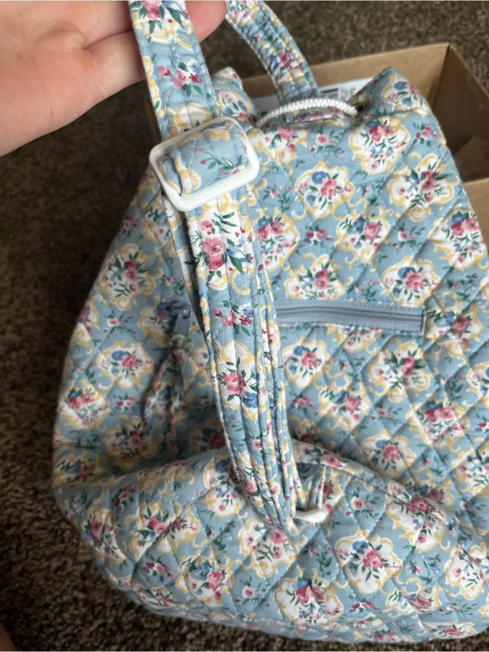 Vintage Vera Bradley Pastel Blue One-Strap Sling Bag